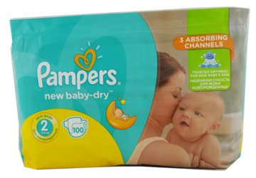 pieluchy pampers new baby dry 2 mini 100szt