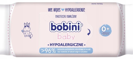 bobini baby hypoalergiczne chusteczki nawilżane dla niemowląt 60szt gdzie kupie